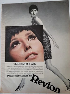 Anuncio cosmético vintage mod pestañas privadas Revlon años 60  - Imagen 1 de 1
