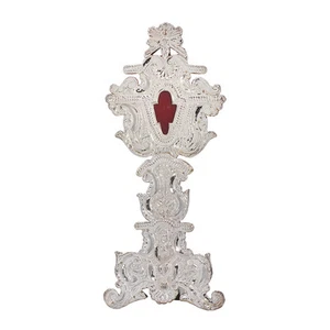 1629 relicario relicario casa custodia altar placa de plata sobre madera 42 cm NUEVO - Imagen 1 de 2