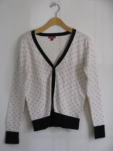 Merona Black & Cream Polka Dot Button Up Long Sleeve Shirt Top Plus Size XL - Picture 1 of 6