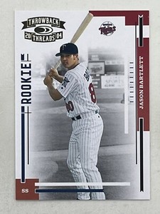 Jason Bartlett 2004 Donruss Throwback Threads RC /1000 #241 MLB Twins Card