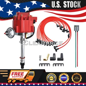 HEI Distributor +Wire +Pigtail for Chevy w/65K Volt 9000RPM 350 454 SBC BBC GM08 - Picture 1 of 7