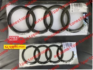 Audi A5 S5 RS5 RING Hatch Front Rear Curved Gloss Black Badge Emblem 2017+ - Picture 1 of 5