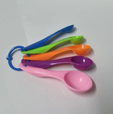 PVC Measuring Spoons 5pcs/set Kitchen Tool For Baking Coffee Scoop Cups w/ Scale - Image 1 of 4