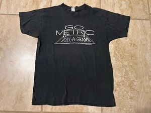 Vintage 80s Go Metric Kill A Gram Drug T Shirt Size Small - Picture 1 of 9