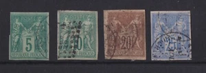 COLONIES GENERALES SERIE DE 4 TIMBRES OBLITERES N° 31 à 36 Cote: 62€ - Imagen 1 de 1