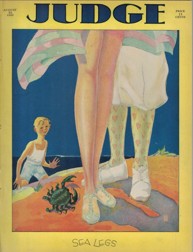 1929 Judge August 24 - Greta Garbo; KKK; Anti-honeymoon bill; Hoboes;Disarmament - Image 1 of 1