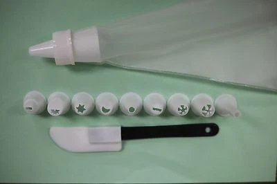 Icing Dispenser Pastry Bag w/ Nozzles Cake Decorating Tool Frosting Cupcakes Kit - Image 1 of 4