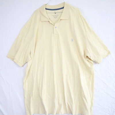 Camisa polo masculina Tailorbyrd 4XLT alta golfe casual elástica amarela manga curta - Imagem 1 de 4