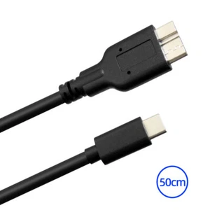 50cm USB 3.1 Typ C auf USB 3.0 micro B Stecker USB C zu Micro B 3.0 Kabel - Bild 1 von 3