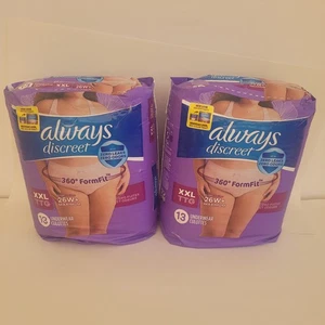 New Always Discreet Adult Incontinence Underwear for Women XXL Set Of 2 - Picture 1 of 5