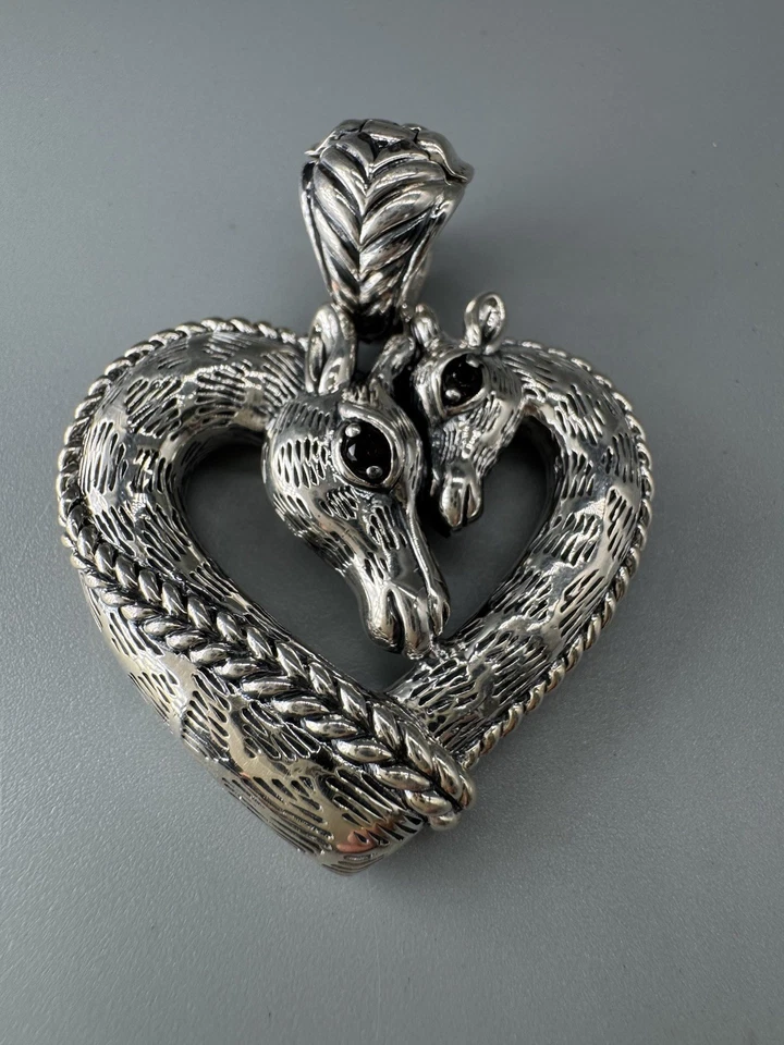 Colgante Corazón Jai By John Hardy Plata de Ley 925 Amatista Ojos de Jirafa Foto 1 de 4