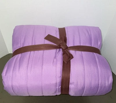 ARK Hotel Collection Full/queen Coverlet Quilt Purple/Tan NEW 92x 96” - Image 1 of 4