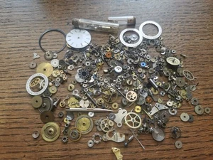Pocket Watch Parts, Large Lot, Mixed Used Parts, Watchmaker #O252 - Picture 1 of 10