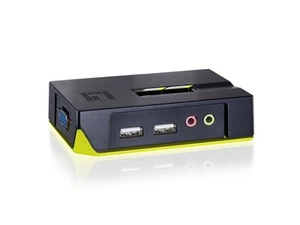 LevelOne KVM-0221 2-Port 2*USB KVM with Audio Bl USB VGA Switch, audio suppo ~E~ - Bild 1 von 1