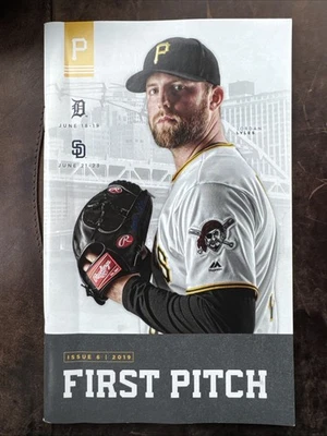 Pittsburgh Pirates Game Program June 2019 Featuring Jordan Lyles - Tigers/Padres - Image 1 of 2