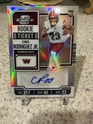 2023 Panini Contenders Optic - Rookie Ticket Autographs Chris Rodriguez Jr. #156 - Image 1 of 2