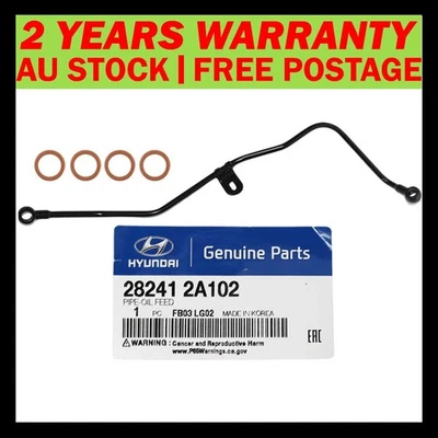 Tubo de alimentación de aceite turbo cargador genuino con juntas para Hyundai Accent 1,5 L Foto 1 de 4