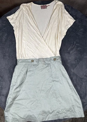 Vestido Vintage Juicy Couture Talla Mediana Crema y Azul Claro Foto 1 de 4