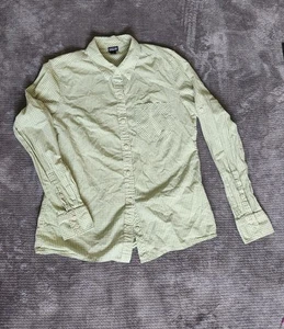 Patagonia Womens Sz 4 Long Sleeve Button Up Organic Cotton,  Green & Wht Checker - Picture 1 of 7