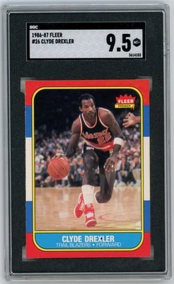 Fleer #26 Clyde Drexler 1986 - SGC 9,5 Foto 1 de 2