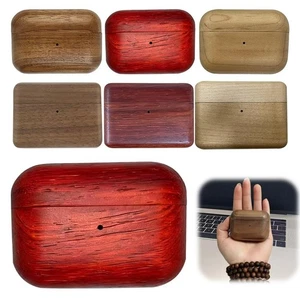 Wooden Full Protection Case Rugged Cover+Keychain For Airpods pro3 K3N5 - Picture 1 of 16