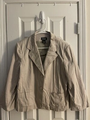 Blazer listrado bronzeado Rafaella tamanho 16 - Imagem 1 de 4