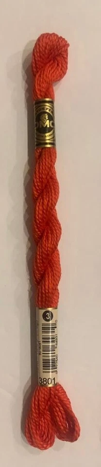 dmc thread needlepoint, Cotton Perle, size 3 #3801 - Image 1 of 1