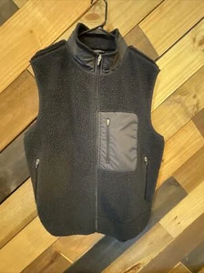 Express men’s fleece utility vest. Black size large. - Picture 1 of 9