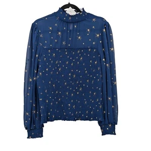 Her Universe Women Sheer Smocked Top Size M Mockneck Witchy Whimsical Fairycore - Picture 1 of 11