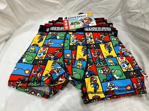 Nintendo Super Mario Bros Boys Athletic Boxer Brief Underwear 4 Pk size XS New - Picture 1 of 5