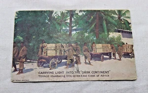 Antique Postcard Carrying Light into the Dark Continent Texaco - Picture 1 of 5