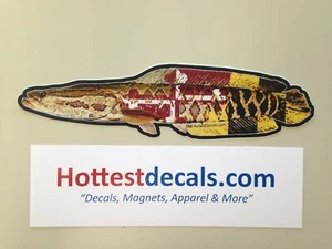 MARYLAND SNAKEHEAD FISH DECAL Sticker Waterproof Vinyl for Car Truck Boat - Picture 1 of 12