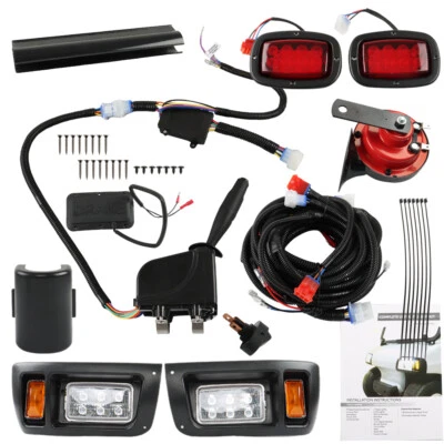 Fits For Club Car DS Carts 1993-UP Golf Cart LED Headlight and Tail Light Kit - Image 1 of 4