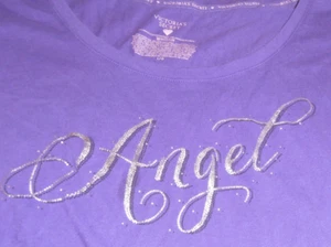 VICTORIA'S SECRET "ANGEL" PURPLE LONG SLEEVED TOP WOMEN'S SIZE L - Picture 1 of 6