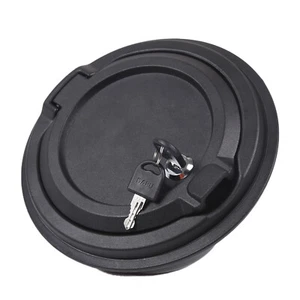 Black Fuel Door Locking Aluminum Gas Tank Cap Cover For 2003-2009 Hummer H2 - Picture 1 of 18