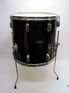 Vintage 1990er Pearl 16 x 16 Floor Tom Drum - Schwarz (siehe Bilder) - Bild 1 von 6
