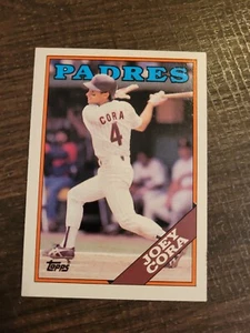 Tarjeta de béisbol Joey Cora #91 1988 Topps casi nueva/m Padres - Imagen 1 de 2