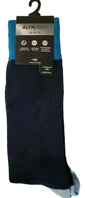 Alfani Alfatech Men's Printed Socks Multi One Pair Navy blue block - Image 1 of 3