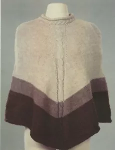Poncho Mia - Y2Knit Knitting Pattern - Child & Adult Sizes - Picture 1 of 3