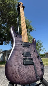 ERNIE BALL MUSIC MAN JOHN PETRUCCI JP15 6 STRING GUITAR TRANS-BLACK FLAME NEW!!! - Picture 1 of 15