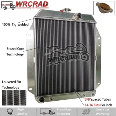 Aluminum Radiator For 1964-1970 Dodge A100 V8 Engine 4.5L 1965 1966 1967 1968 69 - Изображение 1 из 4