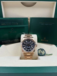 Rolex Skydweller Rhodium Dial Rose Gold Oyster Bracelet 336935 Box & Papers 2023 - Picture 1 of 10
