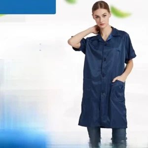 ESD-Safe Econoshield Anti-static LAB half sleeve Clothes Coat Jacket Unisex Blue - Picture 1 of 18