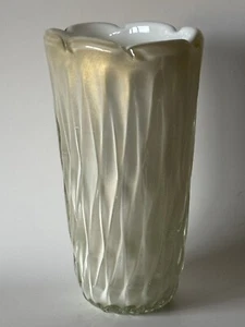 LARGE ARCHIMEDE SEGUSO ANTIQUE ITALIAN MURANO GLASS VASE VINTAGE MODERN ART 60s - Picture 1 of 13