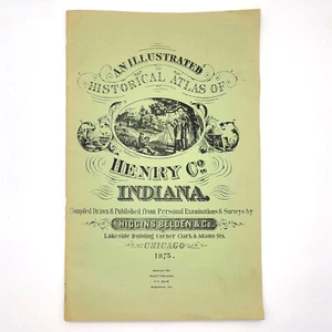 1875 Illustrated Historical Atlas of Henry County, Indiana ~ Property Maps - Imagen 1 de 6