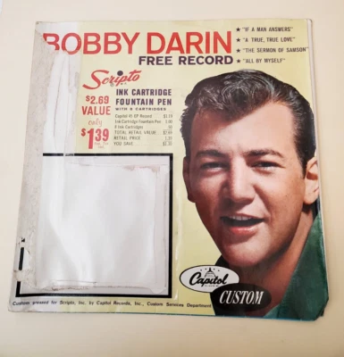 Bobby Darin SCRIPTO INC. PRESENTS (ROCK N ROLL EP 45)  PLAYS VG++ - Image 1 of 4