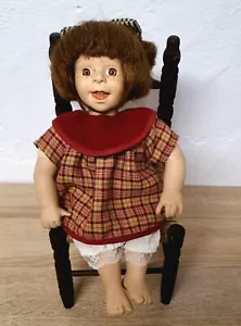 Bambola artistica bambola di porcellana doll seduta 26 cm da collezione rarità vintage - Foto 1 di 12