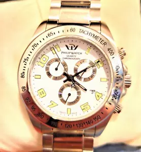Swiss Philip Watch Caribbean Men Quartz Analog Chronograph Watch in Box- Rare! - Picture 1 of 7