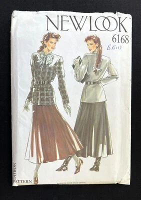 New Look 6168 Misses Jacket & Skirt Vintage 1990's Pattern size 8-18 Uncut - Image 1 of 2