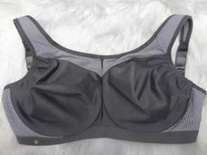 GLAMORISE High Impact UNDERWIRE Sports Bra 9066 GRAY [CHOOSE size] *New no Tags - Picture 1 of 8